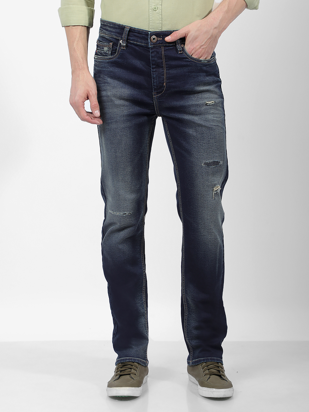Numero Uno Men Faded Blue Jeans